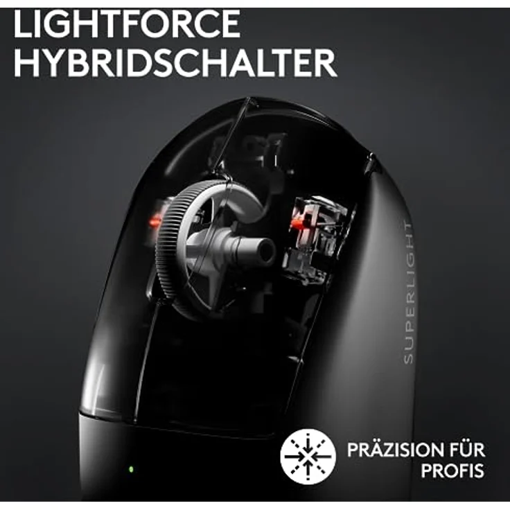 Logitech G PRO X Superlight 2 Lightspeed Kabellose Gaming-Maus, Lightweight, LIGHTFORCE Hybrid-Schalter, Hero 2 Sensor, 32.00DPI, 5 programmierbare Tasten, USB-C-Ladung, PC & Mac - Weiß – Bild 3