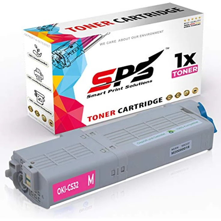 SPARSANDO SPS Drucker Toner Kompatibel für Oki C 532 T - C532 / 46490606, Magenta, 6.000 Seiten Kapazität, einfache Installation – Bild 1