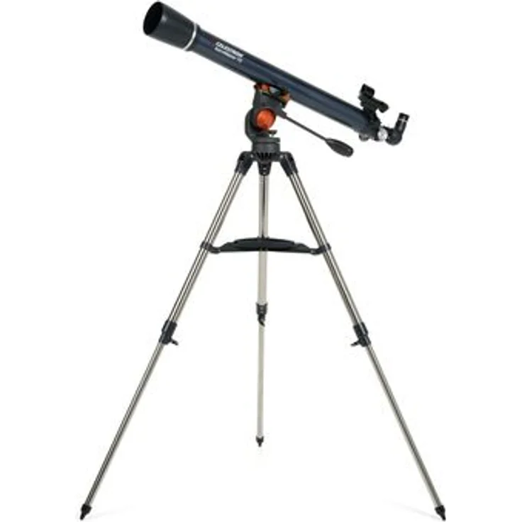 Celestron AstroMaster 70AZ R, Refraktor-Teleskop mit robustem Stahlstativ und Smartphone-Adapter für einfache Objektverfolgung