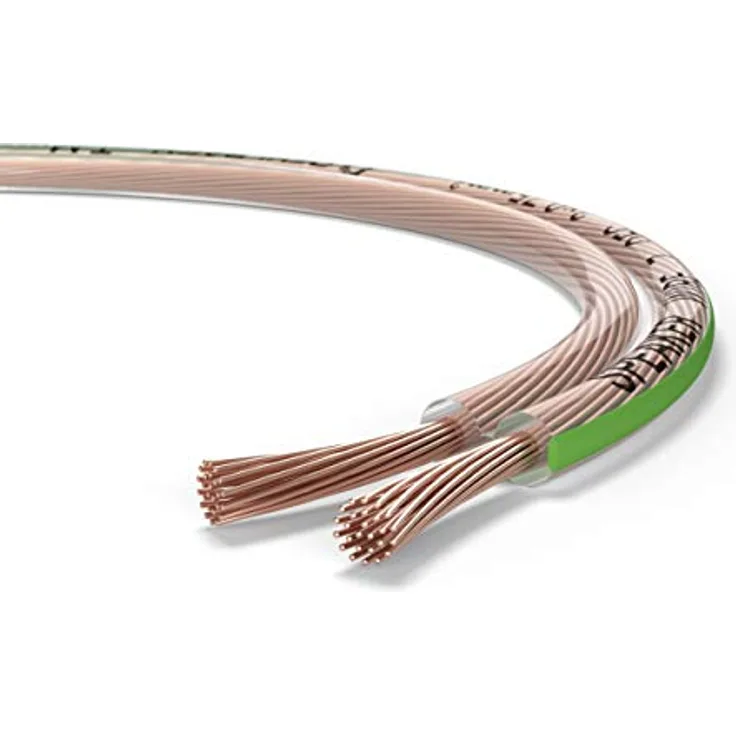 Oehlbach Speaker Wire SP-7 - Stereo HI-FI Lautsprecherkabel - Boxenkabel mit OFC (sauerstofffreies Kupfer) 2 x 0,75 mm² - Mini Spule Lautsprecher Kabel - Glasklar 10 Meter