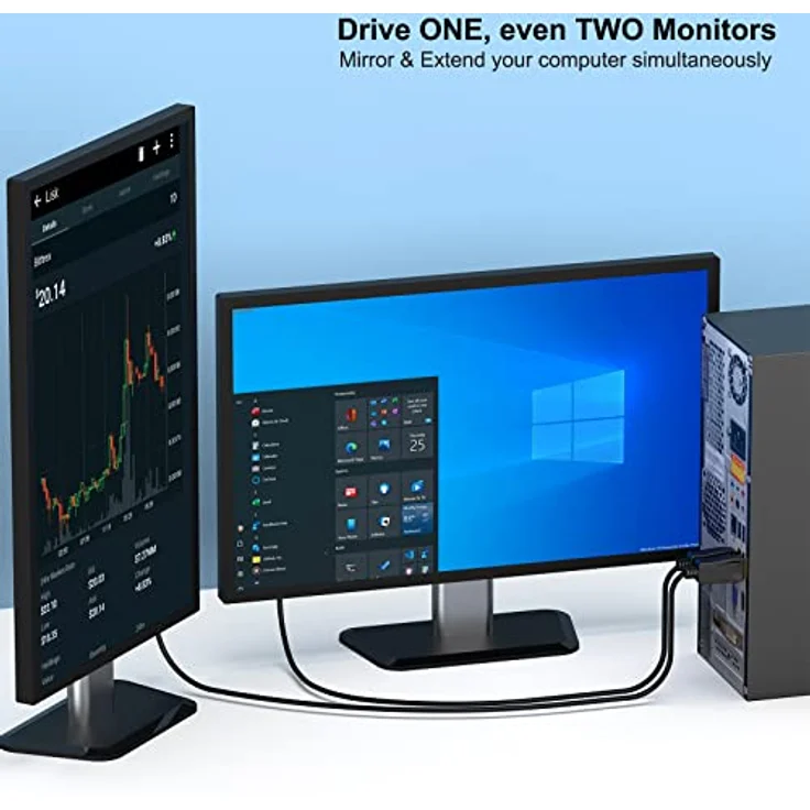 benfei DisplayPort zu DVI DVI-D Single Link 1,8 m Kabel, Display Port auf DVI Adapter Stecker auf Stecker vergoldet Kordel für Lenovo, Dell, HP, Asus und andere Bran - Preisvergleich – Bild 3