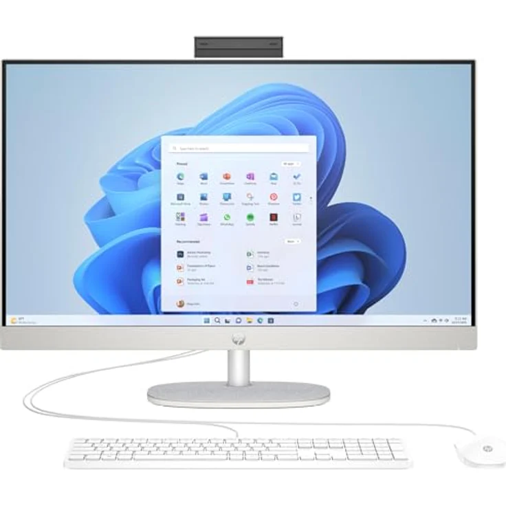 HP 27-cr0005ng All-in-One-PC, 68,6 cm (27") Full HD, AMD Ryzen 3, 8 GB RAM, 512 GB SSD, Windows 11 Home, muschelweiß – Bild 4