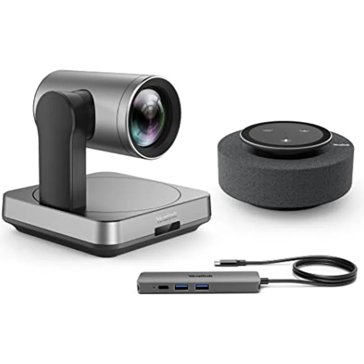 Yealink UVC84-BYOD-050 Videokonferenzsystem, 4K Kamera mit 36-fachem Zoom, Silber – Bild 1
