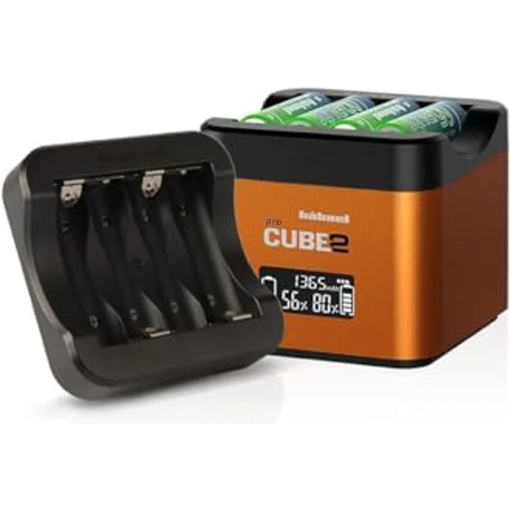 Hähnel ProCube2 - Ladeplatte für 2 AA-Batterien, leicht austauschbar – Bild 3