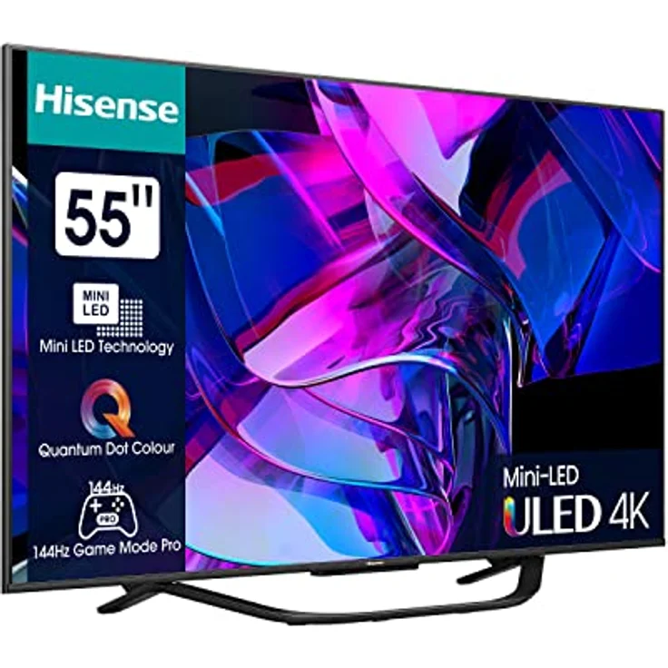 Hisense 55U7KQ 139 cm (55 Zoll) Fernseher 4K Mini LED ULED HDR Smart TV, Quantum Dot, 120Hz, HDMI 2.1, Game Mode Pro, Dolby Vision IQ & Atmos, Bluetooth, Alexa Built-in, Anthrazit [2023] – Bild 3