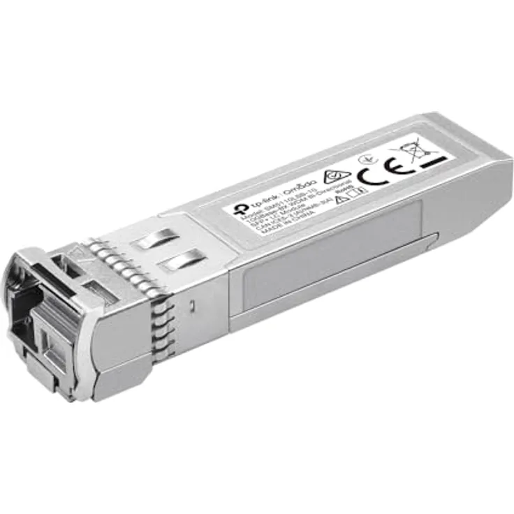 TP-Link SM5110LSB-10, Singlemode-SFP+-Transceiver mit 10 Gbit/s Übertragungsrate und 10 km Reichweite, Silber