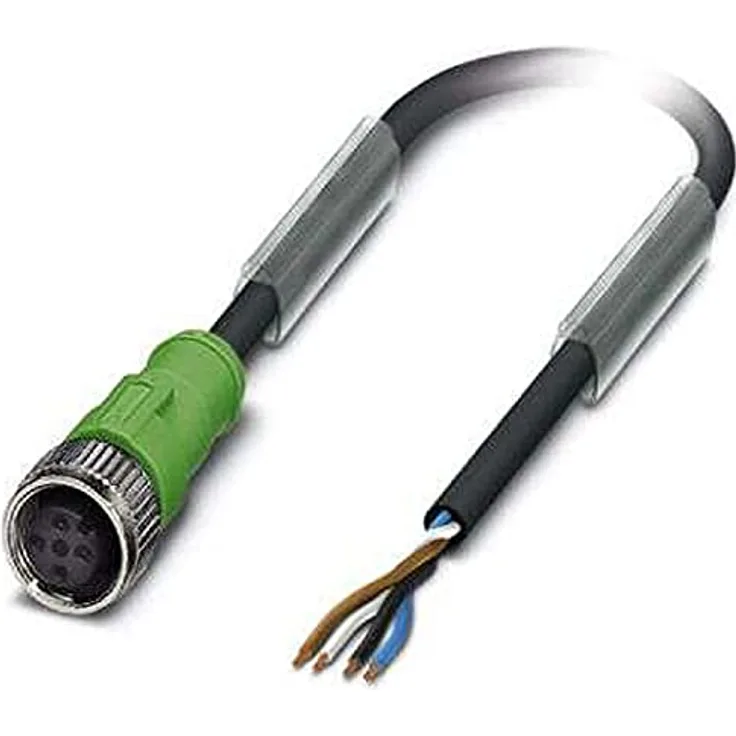 PHOENIX CONTACT SAC-4P-5.0-PVC/M12FS, Sensor/Aktor-Kabel, 4-polig, Schwarz, 5m Kabellänge, Freies Leitungsende, Kodierung A