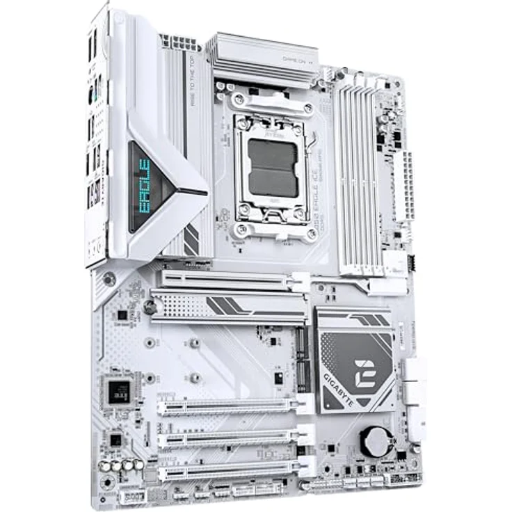 GIGABYTE B850 Eagle Ice Mainboard – für AMD Ryzen 9000, 8+2+2 Phasen Digital-VRM, bis zu 8200 MHz DDR5 (O.C), 1x PCIe 5.0 M.2, 2x PCIe 4.0 M.2, 2.5 GbE LAN, USB 3.2 Gen 2 – Bild 3