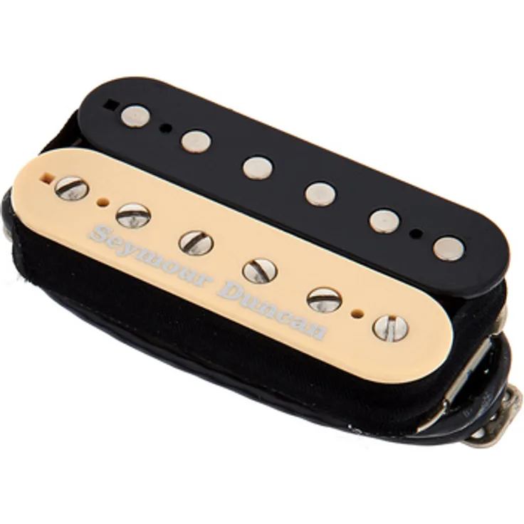 Seymour Duncan TB-4 Zebra, Trembucker Tonabnehmer für E-Gitarre mit Dual Coil, Alnico V Magnet, hochohmig, 4-adriges Anschlusskabel, Farbe Zebra
