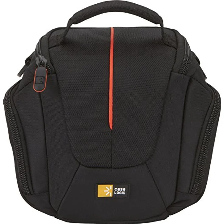 Case Logic DCB304K High-Zoom Camera Case Kameratasche inkl. Tragegriff-Schultergurt-Gürtelschlaufe schwarz-rot – Bild 2