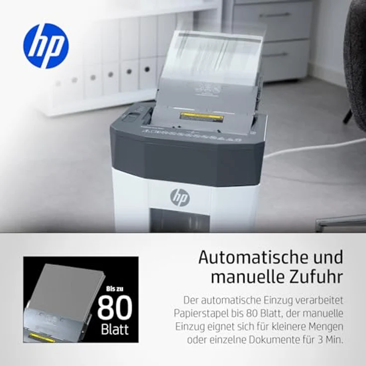 HP OneShred Auto 80CC, Aktenvernichter mit Partikelschnitt für hohe Datensicherheit – Bild 4