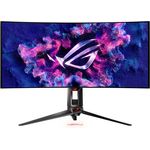 ASUS ROG Swift OLED PG34WCDM - 34 Zoll UWQHD Curved Gaming Monitor - 240 Hz, G-Sync, FreeSync, DisplayHDR 400 - KVM, 3440x1440, 90W USB-C, USB - 10-bit (Schwarz)