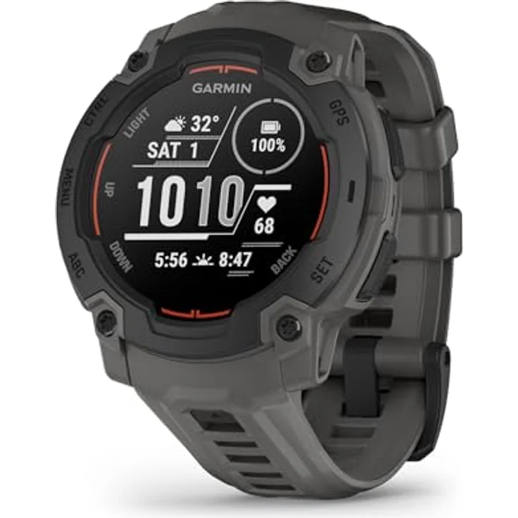 Garmin Instinct E 45mm - Robust designte, wasserdichte GPS-Smartwatch mit 1,2" Display für Outdoor, Laufen, Radfahren u.a. - mit Pulsmessung, präziser Navigation und zahlreichen smarten Features – Bild 1