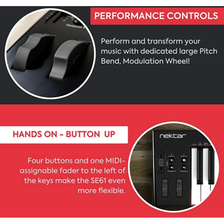 Nektar SE61 USB MIDI Controller Keyboard with Nektar DAW Integration, Black, 61 Keys – Bild 5