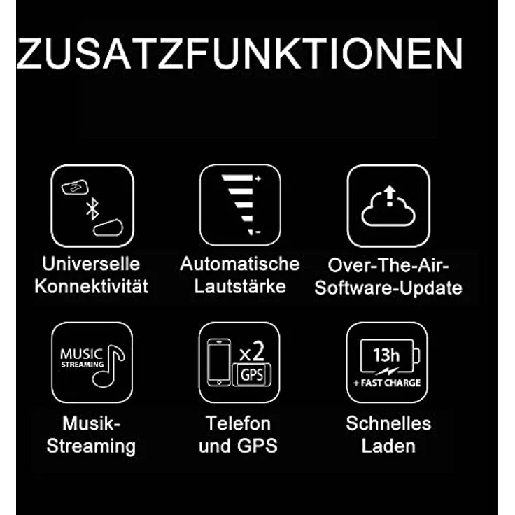 Cardo Freecom 4X Motorrad-Intercom, 4 Kanäle, 1200 m Reichweite, natürlicher Sprachbetrieb, Schwarz – Bild 6