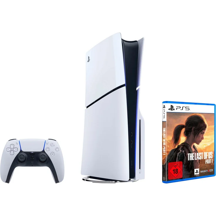 PlayStation 5 PS5 Disk Edition (Slim), leistungsstarke Gaming-Konsole mit The Last of Us Part I
