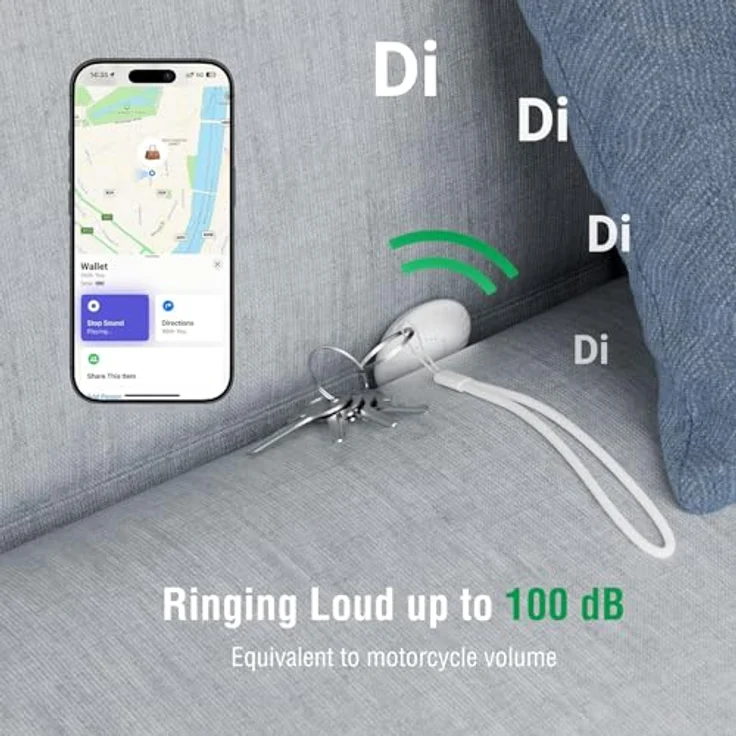 4smarts SkyTag Plus, Tracker mit IP65 Schutz, Bluetooth 5.3, 4er Set, Weiss – Bild 4