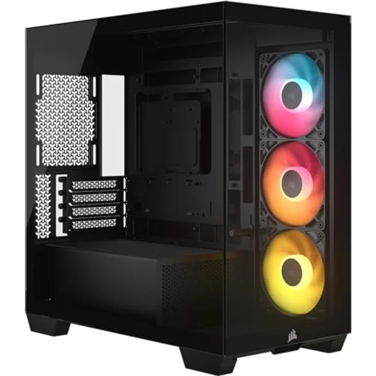 Corsair 2800X RS-R ARGB Midi Tower PC, Schwarz, Mini-ITX/micro ATX, gehärtetes Glas, Gaming mit RGB-Beleuchtung – Bild 1