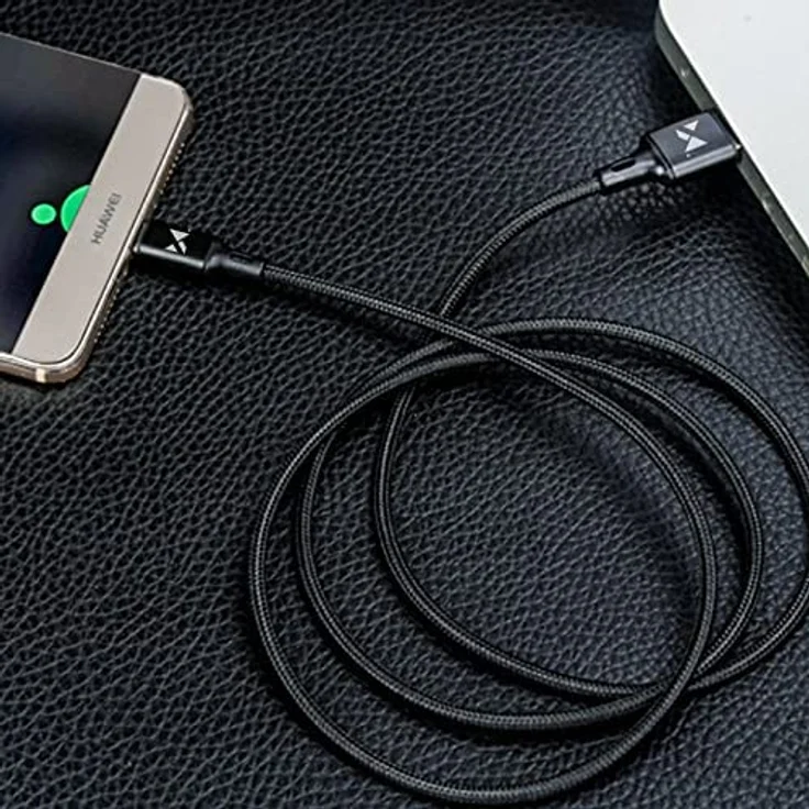 Wozinsky USB zu microUSB Kabel WUC-M1B, 2,4A Schnellladekabel, 1m, schwarz, verstärkte Kabelenden, sichere Datenübertragung – Bild 5