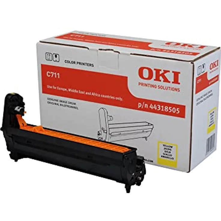 OKI 44318505 C711 Trommelkartusche gelb, 20.000 Seiten, kompatibel mit C711 Druckern