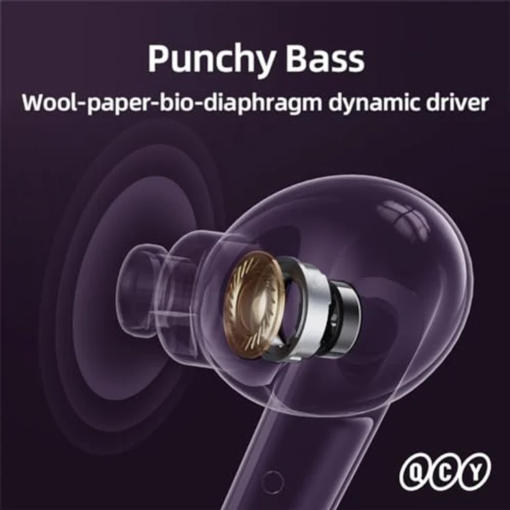 QCY T13X Tws Bluetooth 5.3 Kopfhörer - Schwarz mit Windgeräuschunterdrückung – Bild 7