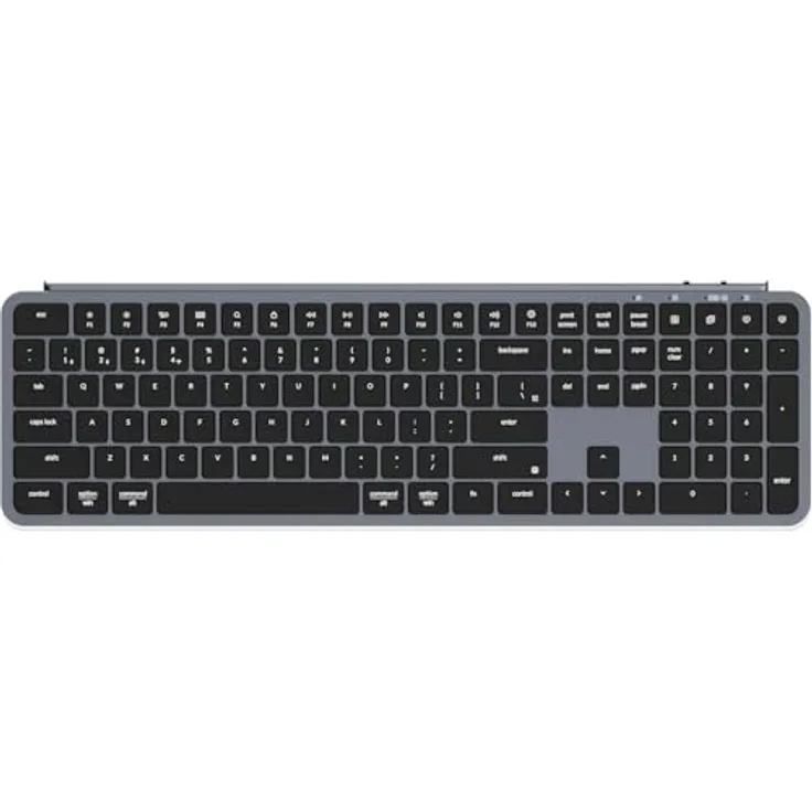 Keychron B6 Pro Ultra-Slim Kabellose Tastatur, 1.200 Stunden Akkulaufzeit, ZMK-Anpassung, Grau