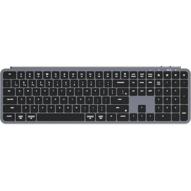Keychron B6 Pro Ultra-Slim Kabellose Tastatur, 1.200 Stunden Akkulaufzeit, ZMK-Anpassung, Grau – Bild 1