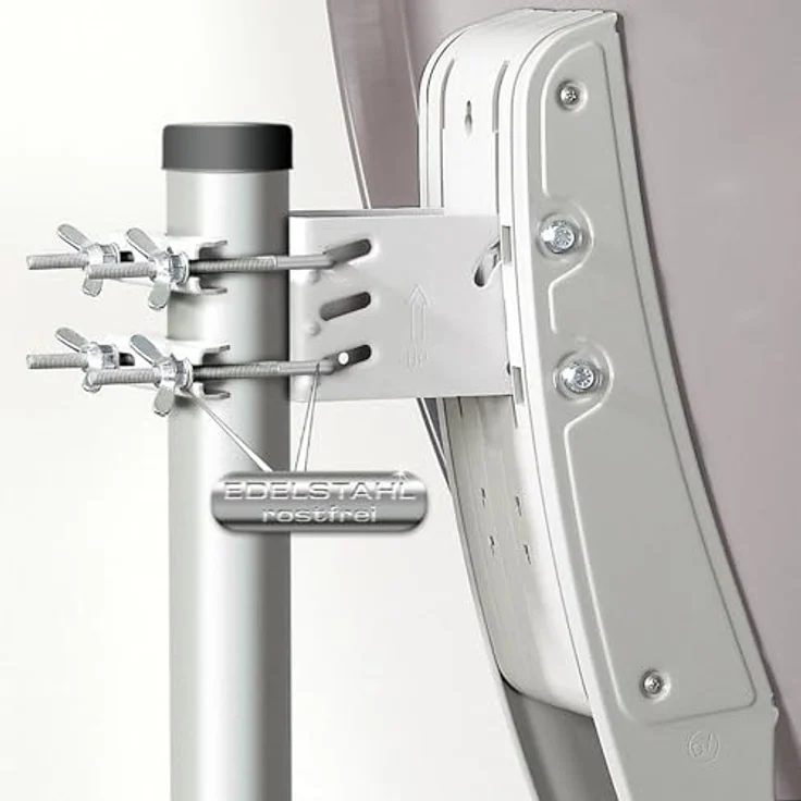 Fuba DAA 780 G, Satellitenantenne mit PremiumX Quad LNB für 4 Teilnehmer, grau, 39,53 dB Antennengewinn – Bild 2