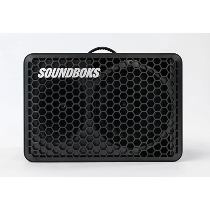 SOUNDBOKS Go Tragbarer Bluetooth-Lautsprecher USB-C-Aufladung Akku Kompakter Performance-Lautsprecher für unterwegs Spritzwasser- und stoßfest 40 Stunden Akkulaufzeit 121 dB (Schwarz) – Bild 1