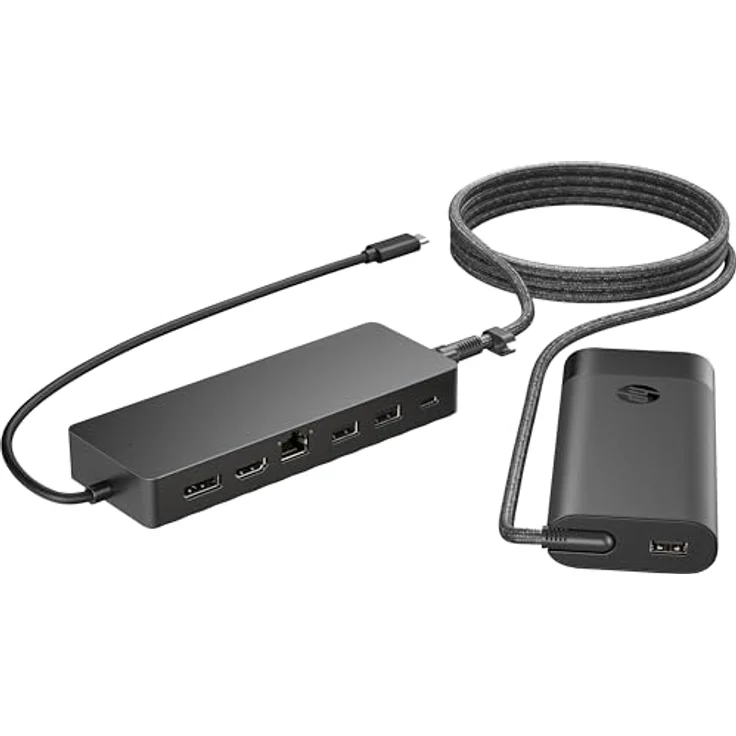 HP Universal USB-C Hub und Laptop Netzteil - Combo mit vielseitigen Anschlussmöglichkeiten – Bild 1