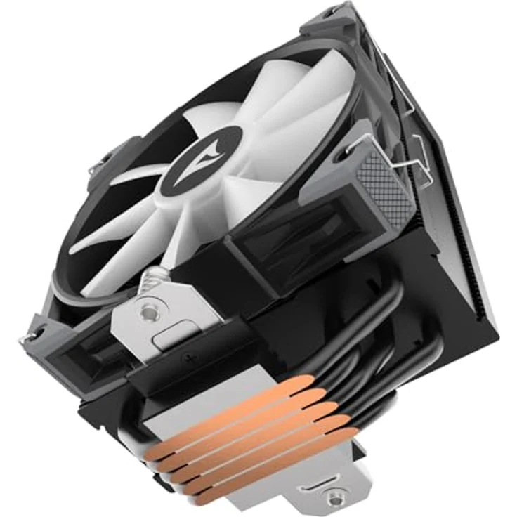Sharkoon A50 RGB Black Air Cooler, CPU Kühler mit 230W TDP und variabler Lüftergeschwindigkeit, Schwarz – Bild 8