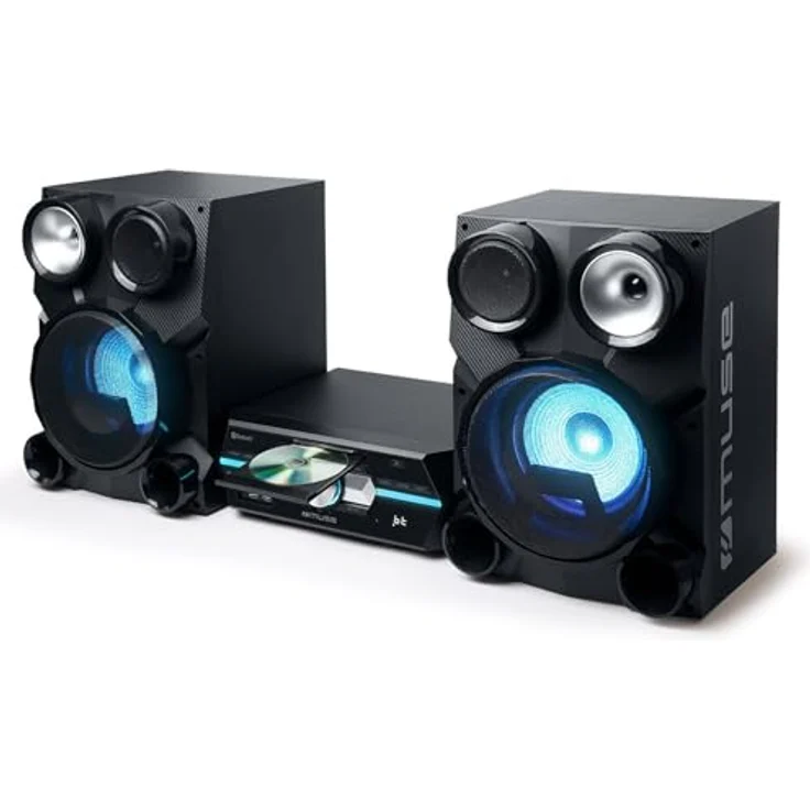 Muse MICRO SYSTEEM M80DJ (Bluetooth, CD Player), Stereoanlage, Schwarz – Bild 1