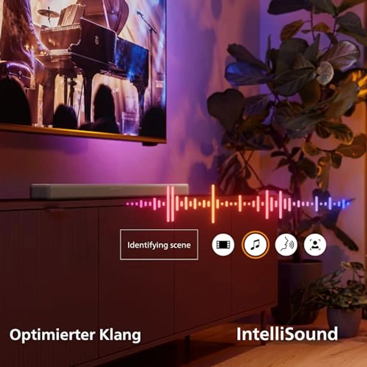 Philips TAB5201/10 Soundbar, 2.0 Kanäle, 80 W RMS, DTS Virtual:X, Dolby Digital Plus, Bluetooth 5.4, kompakte Bauweise – Bild 3