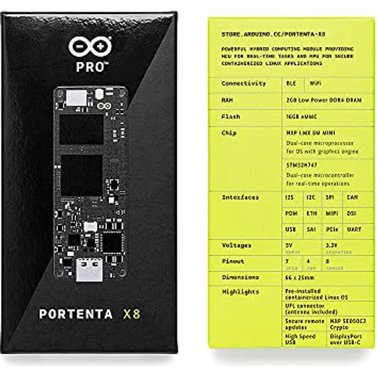 Arduino Portenta X8 (ABX00049), Einplatinencomputer mit NXP i.MX 8M Mini und STM32H7 für industrielles IoT – Bild 5