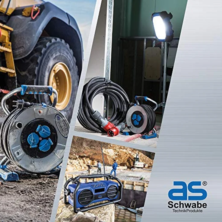 as - Schwabe Starkstrom Verlängerungskabel H07RN-F 5G2,5 - 5 m, 400V/16A, IP44, CEE Stecker, Made in Germany, robust für Baustelle und Außenbereich – Bild 4