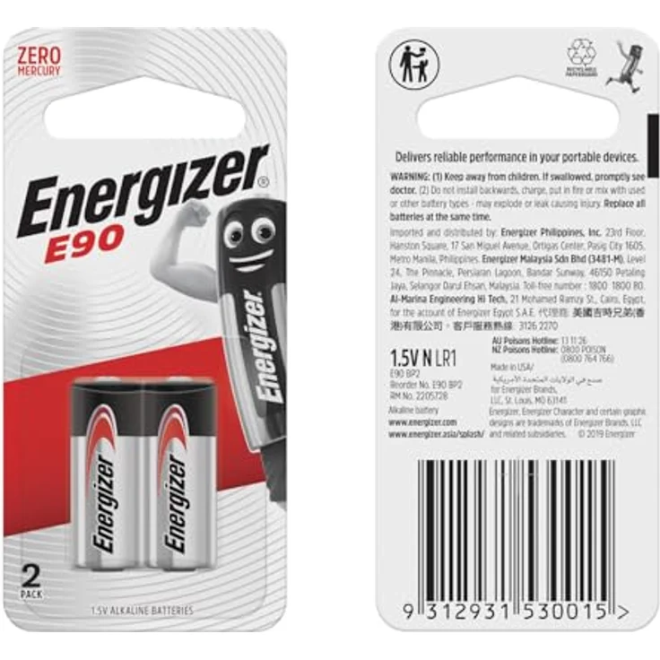 Energizer E300803300 LR1-E90 Alkaline-Batterie, 1,5 W, 1 Stück – Bild 3