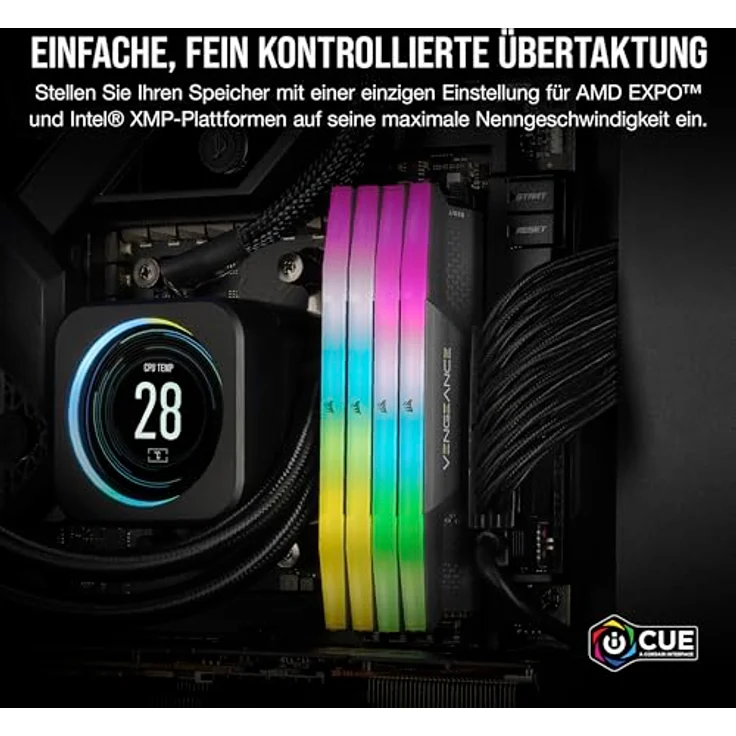 Corsair Vengeance RGB DDR5-6000 C30 DC - 32GB (AMD EXPO) - Preisvergleich – Bild 4