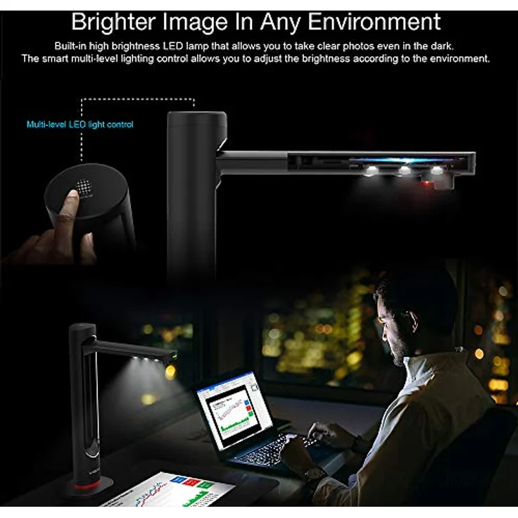 Viisan K21 Dokumenten- & Buchscanner A3 21MP Sensor, Auto-Scannen, OCR Texterkennung, Twain - Windows, Mac – Bild 7