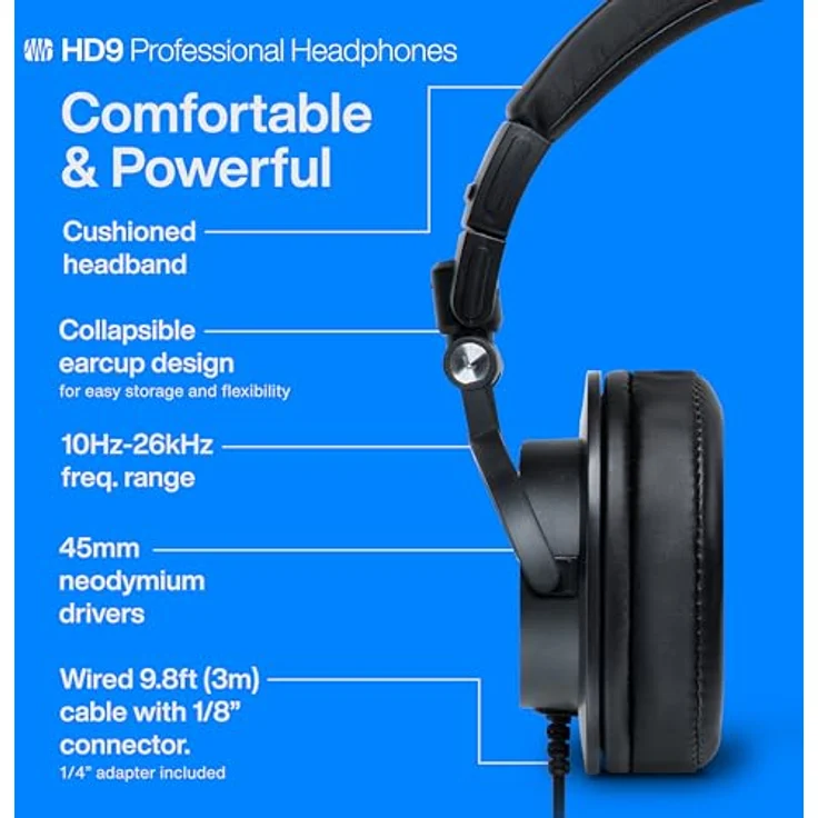 PreSonus HD9 - Rückseite geschlossen 45 mm Drivers HD9 - Rückseite geschlossen – Bild 7