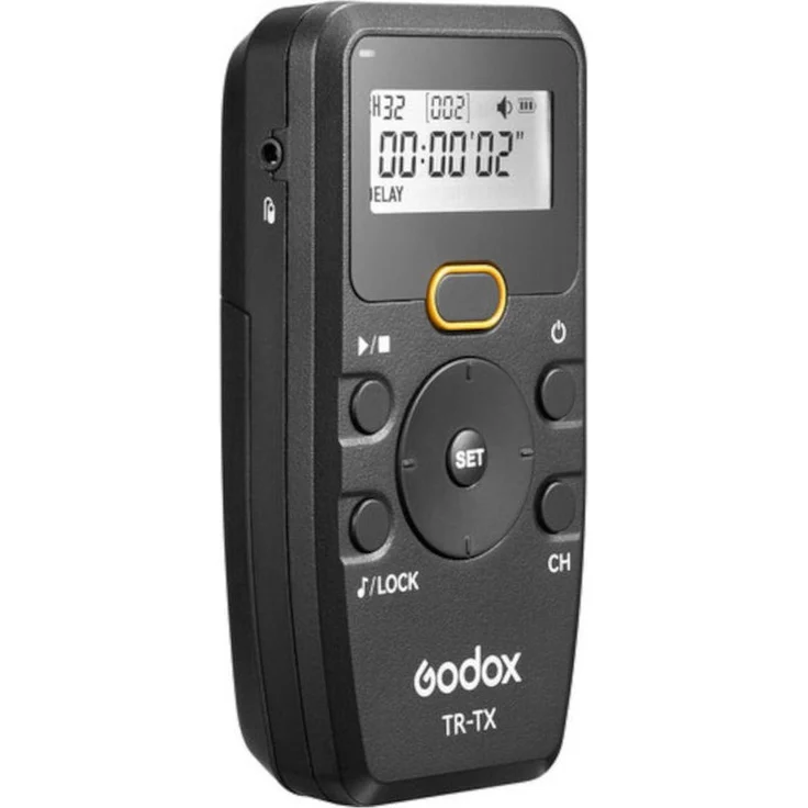 Godox TR P1 Digital Timer Remote Control, Funk-Fernauslöser mit Belichtungs-Timer und Intervall-Einstellungen, Schwarz