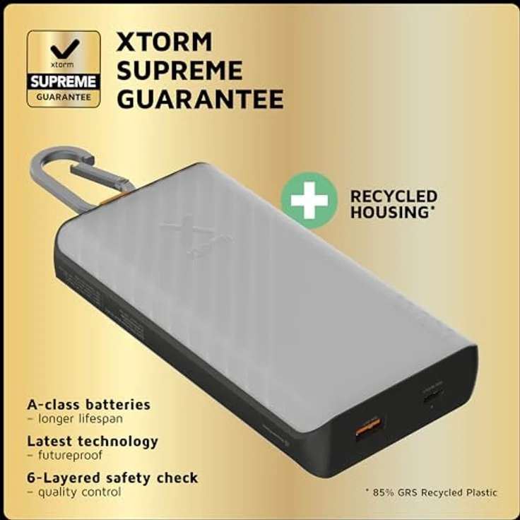 Xtorm Go2 USB-C Solar Powerbank, 10.000mAh, Schwarz – Bild 7