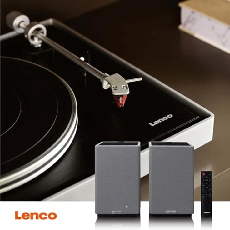 Lenco Aktiv Lautsprecher 2x40W, Bluetooth, USB, AUX, optischer Eingang, Schwarz – Bild 11
