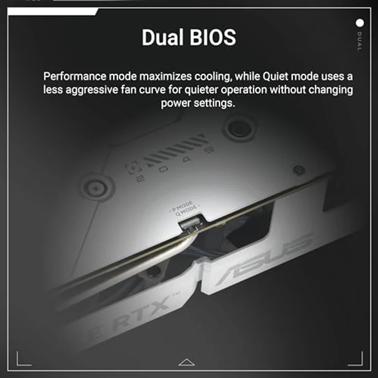 ASUS DUAL-RTX5060TI-O16G-WHITE, 16GB GDDR7 Grafikkarte mit dualen Axial-Tech-Lüftern und kompaktem 2,5-Slot-Design, weiße Edition – Bild 5