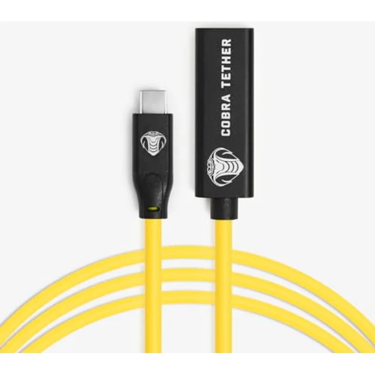Cobra CobraTether USB-C Verlängerungskabel 5m, gelb, USB 3.2 mit 5 Gb/s Datenübertragung – Bild 1