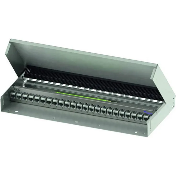 Telegärtner MPD24 24 Port Netzwerk-Patchpanel unbestückt, reinweiß (RAL 9010), modular bestückbar