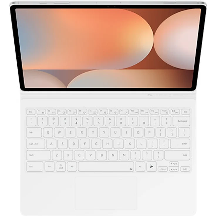 Samsung EF-DX825 Book Cover Keyboard für Galaxy Tab S10+ | S9+ | S9 FE+, 80 Tasten, Touchpad, Pogo Pin, Kompakt, Weiß (DE) – Bild 1