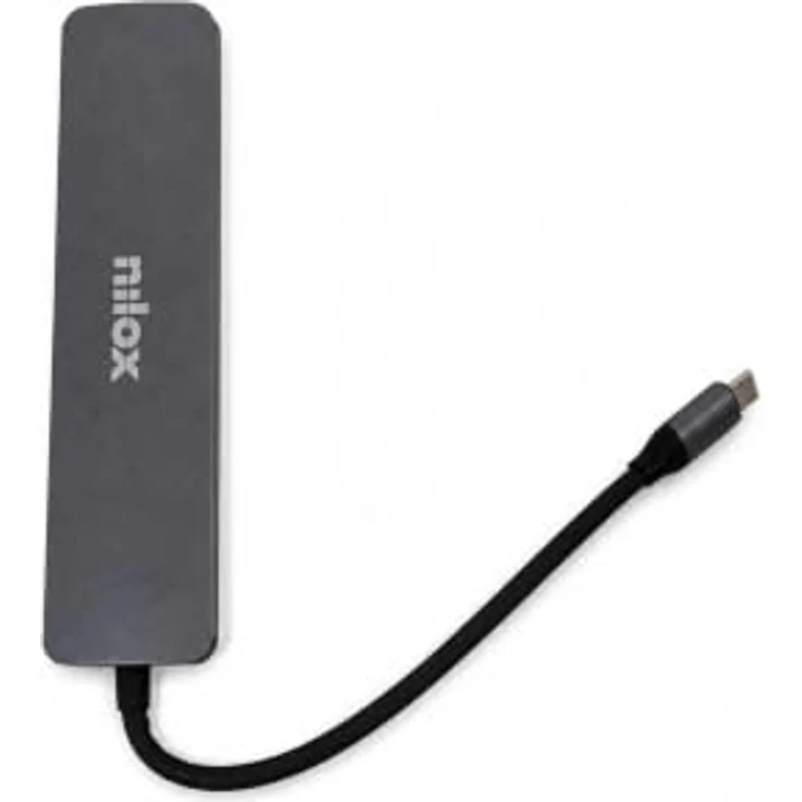 Nilox USB-C Dockingstation Slim 6in1, Laptop-Dockingstation mit Monitoranschluss, Grau – Bild 2