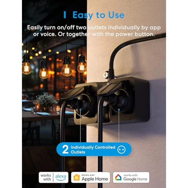 Meross Smart Plug, Indoor/Outdoor WiFi Steckdose mit HomeKit Unterstützung, robuste Bauweise für Smart-Home-Steuerung – Bild 6
