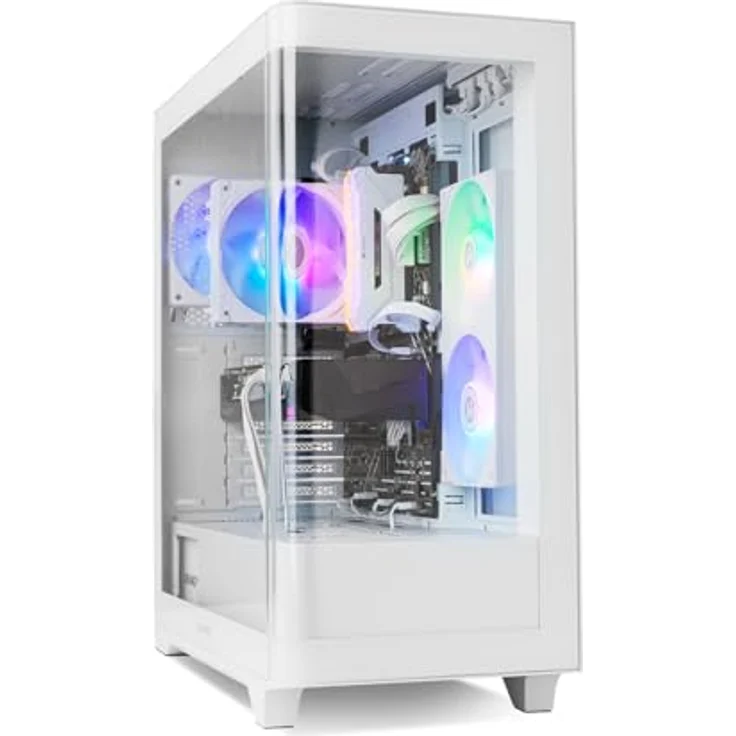 NOX Hummer ETHER Miditower, Gaming PC-Gehäuse mit Curved Glass, ATX, USB-C, schwarz – Bild 5