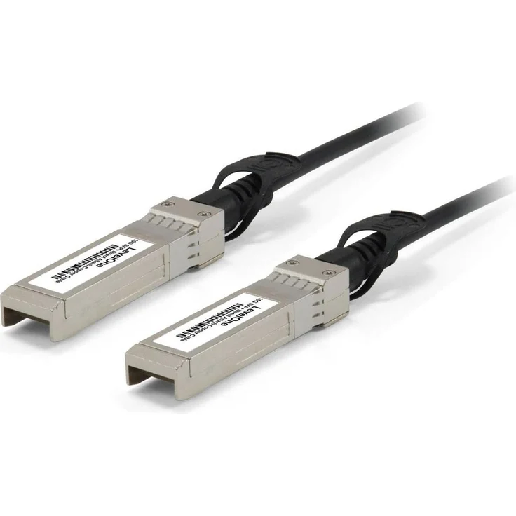 LevelOne 10GBase Direktanschlusskabel, 5 m Twinaxial Transceiver, passiv, SFP Stecker, Schwarz